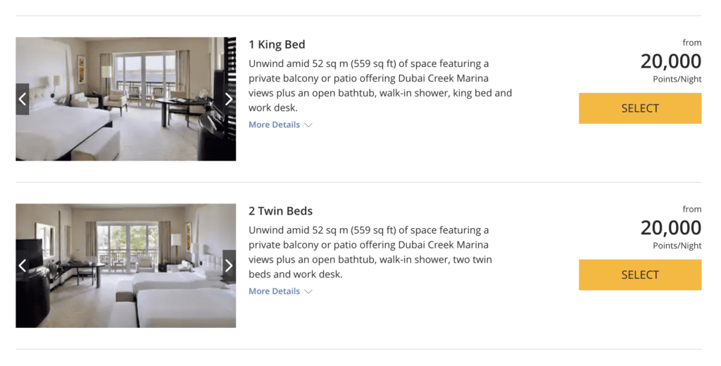 park hyatt dubai points price