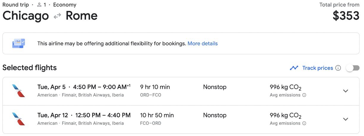 Cheap flights to Rome