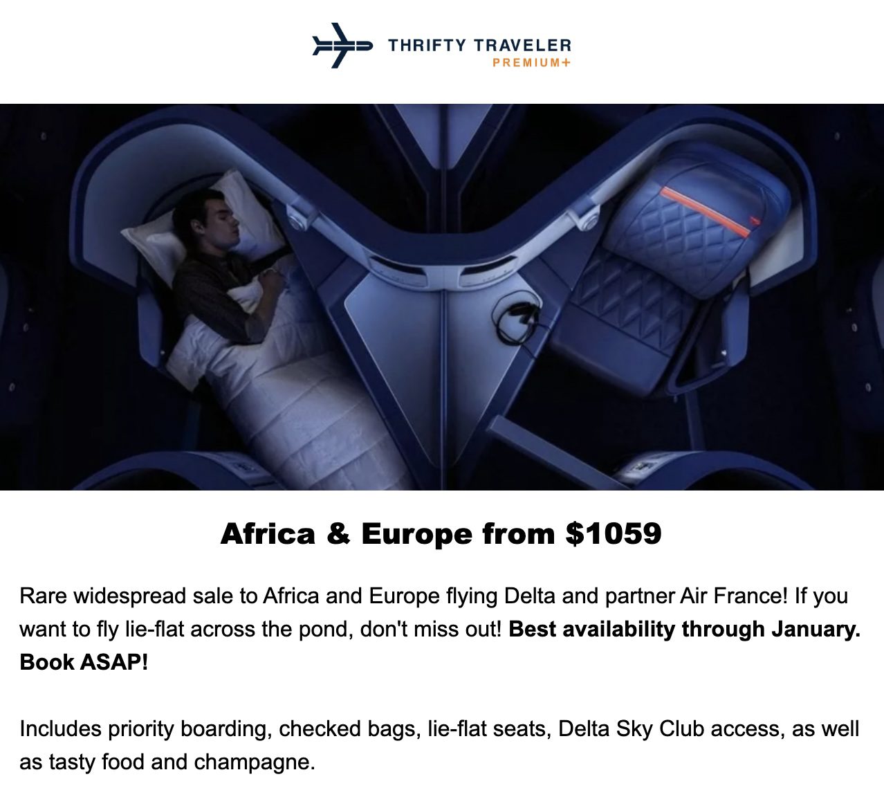 Business class flights to Europe