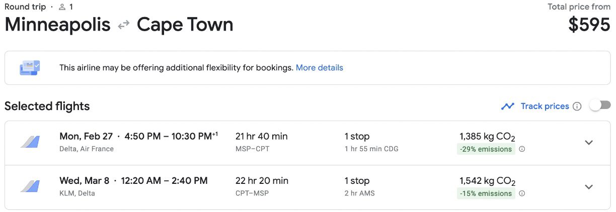 Cheap flights to South Africa