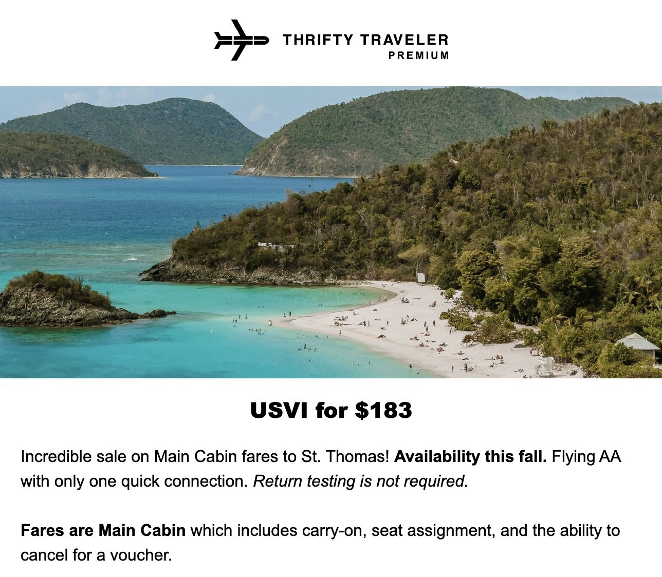 Cheap flights to St. Thomas