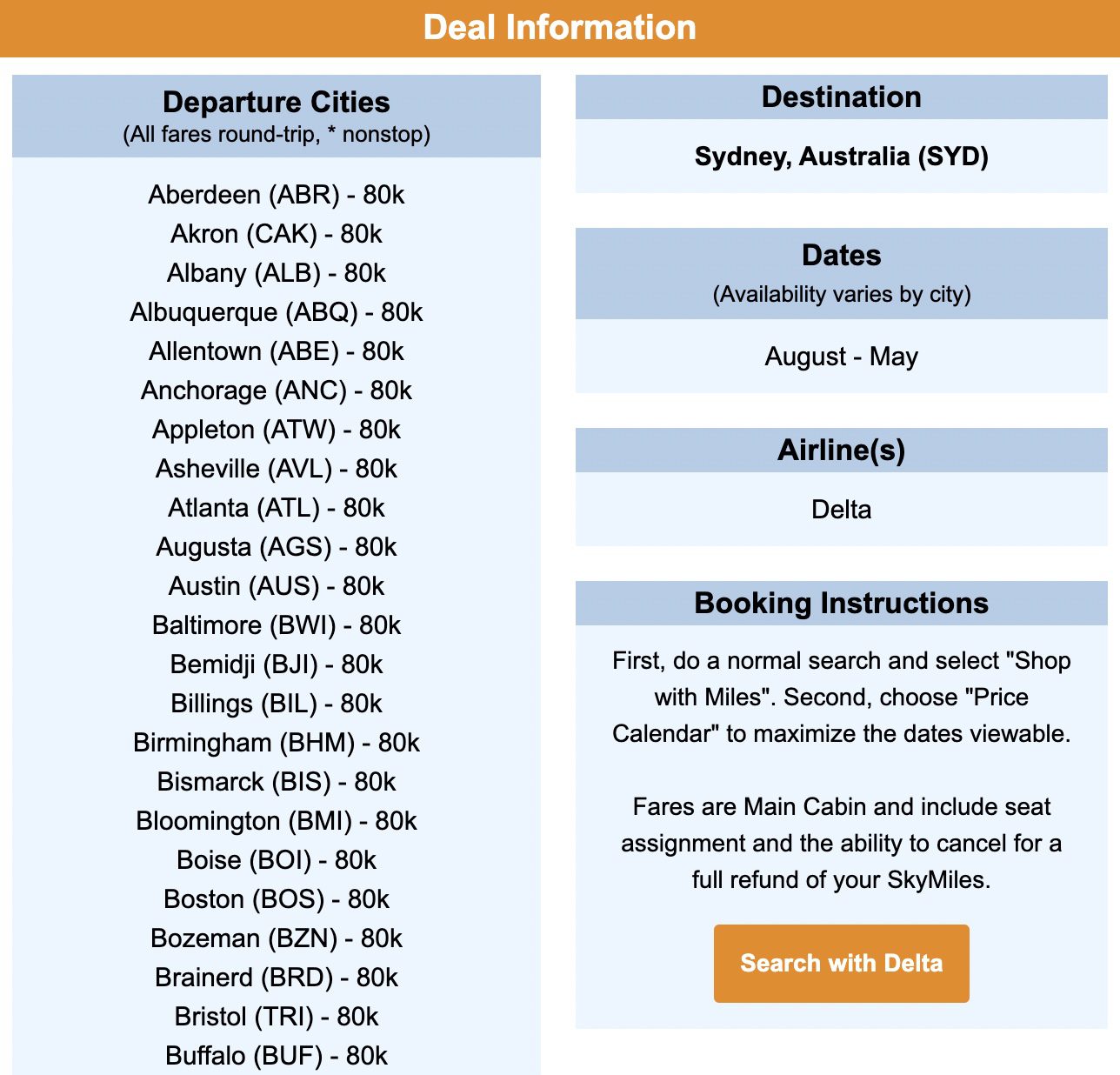 Cheap flights to Australia