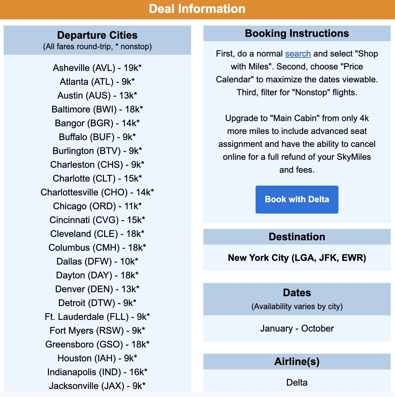 Cheap flights to NYC