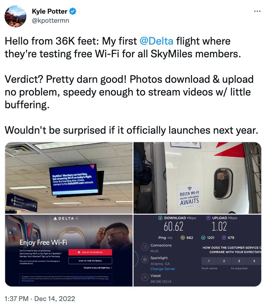 delta free wifi tweet