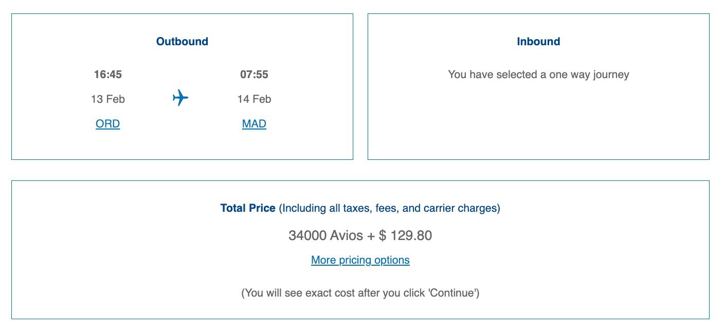 iberia business class redemption