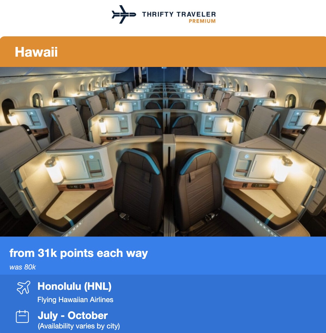 Hawaiian first class