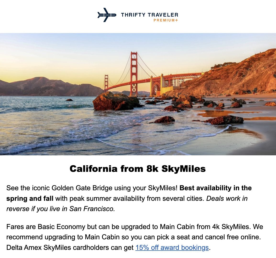 San Francisco Delta SkyMiles deal
