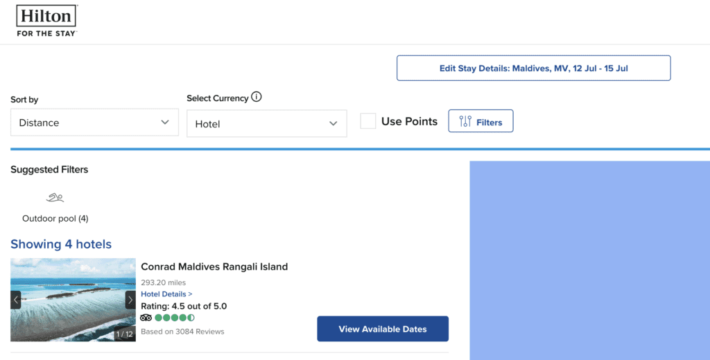 conrad maldives booking