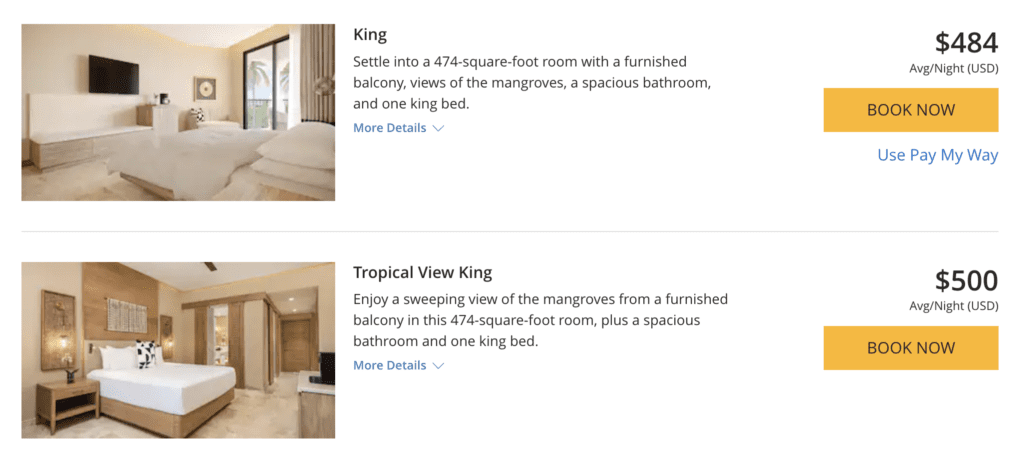 hyatt zilara riviera maya cash prices