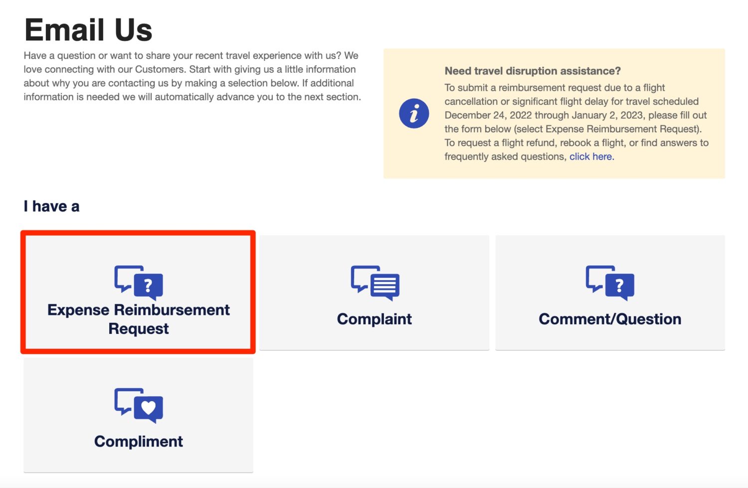 southwest reimbursement