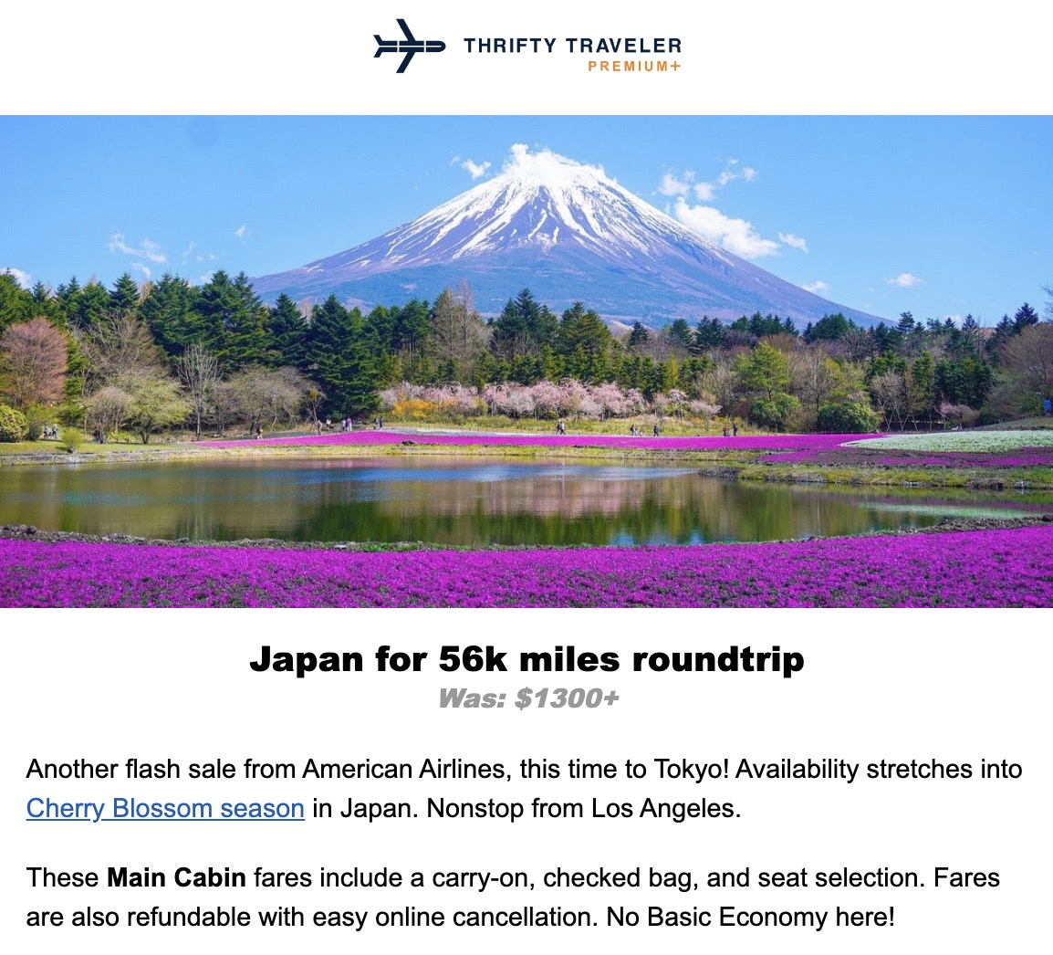 AA Miles to Japan