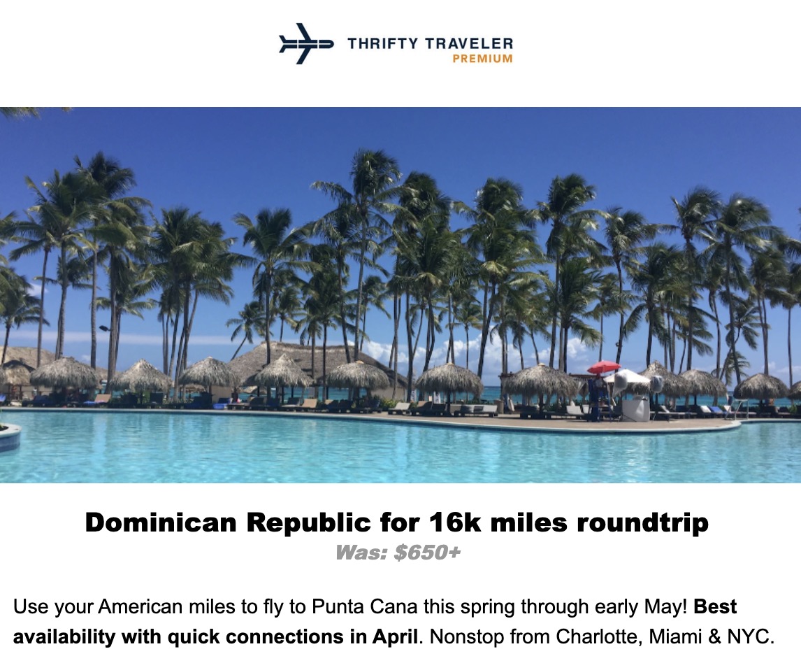Dominican Republic AA miles