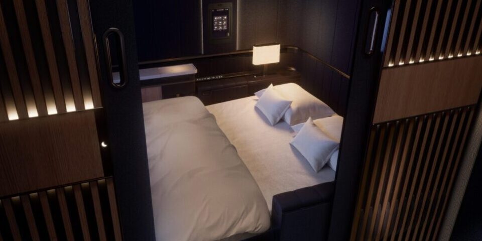 Lufthansa first class suite plus rendering