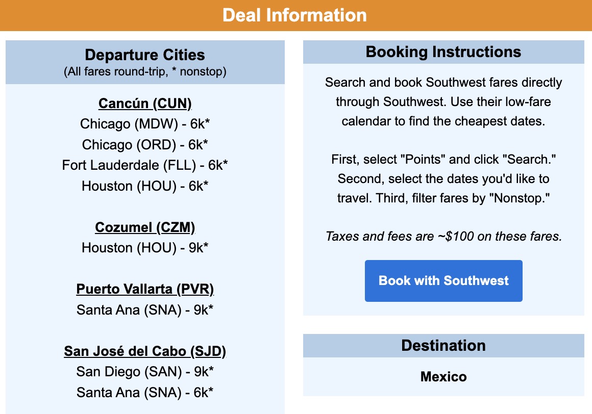 Rapid Rewards points