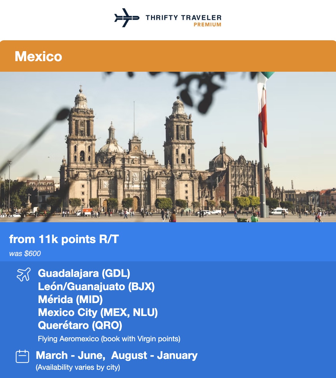 Mexico Virgin points