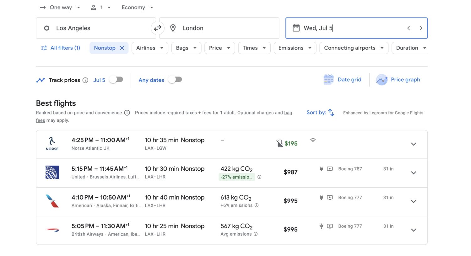 Norse Atlantic to London