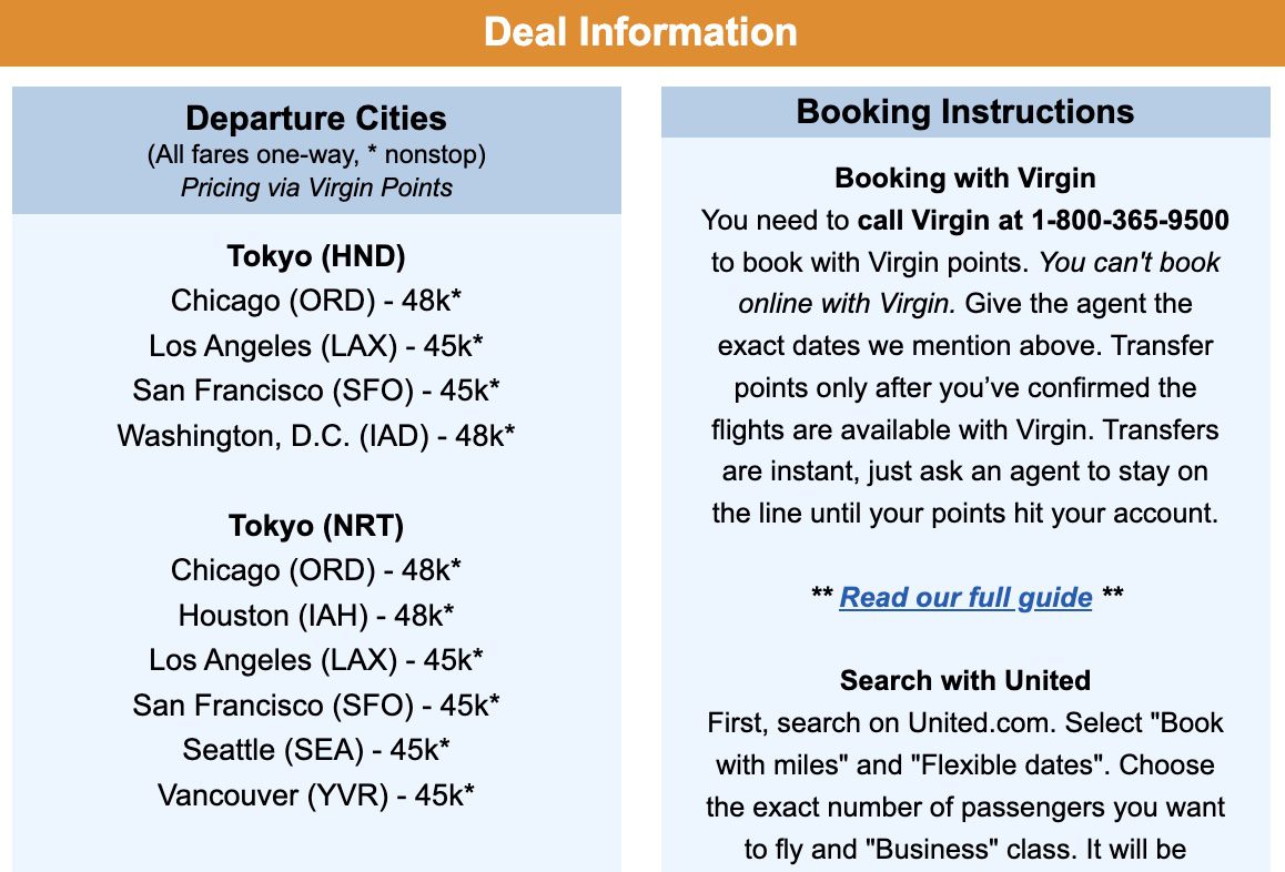 ANA Business Class fares