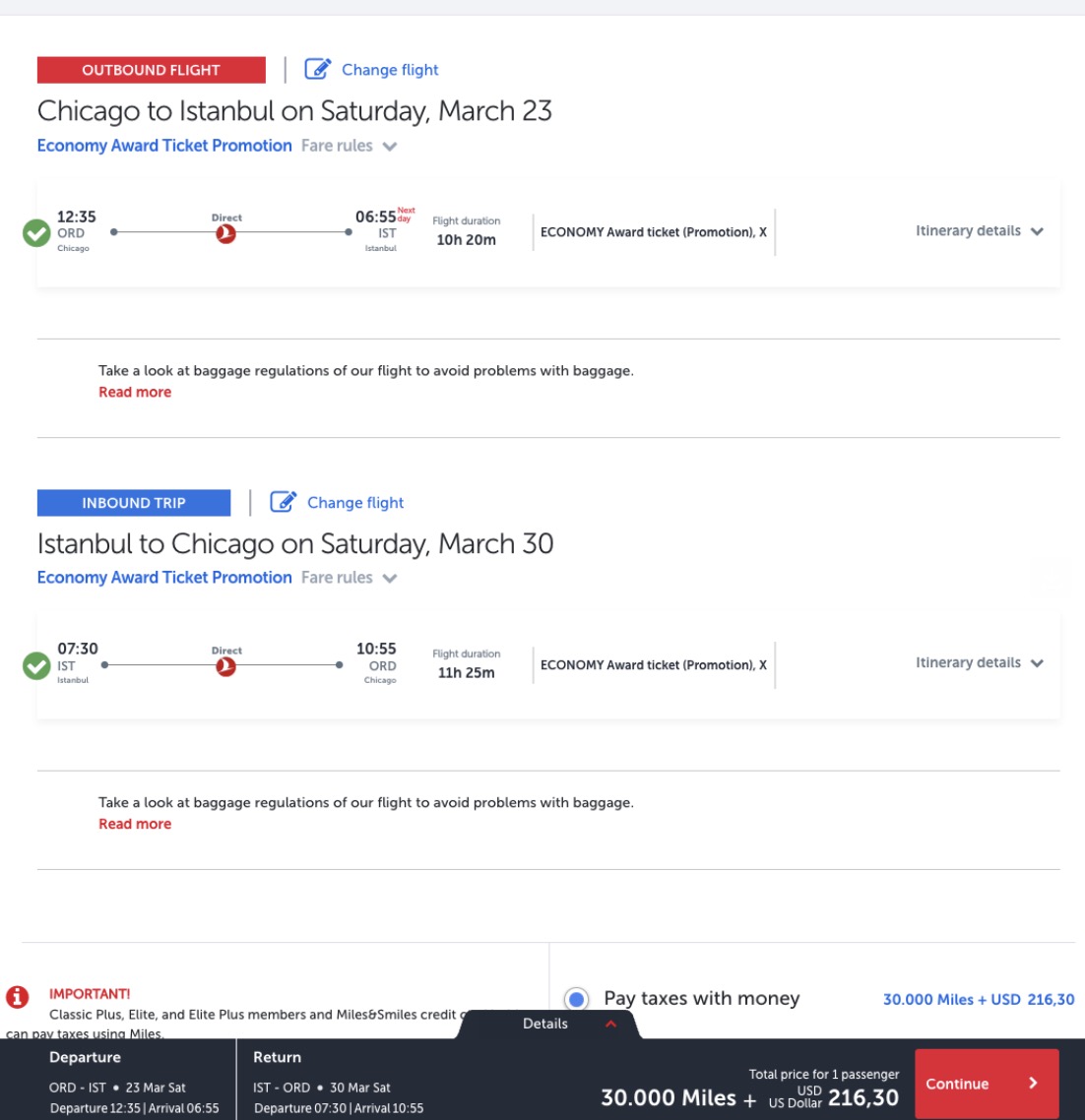 Turkish Airlines ORD