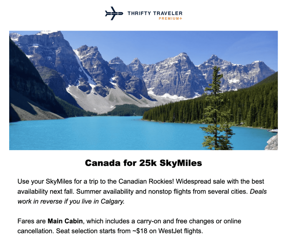 banff skymiles deal