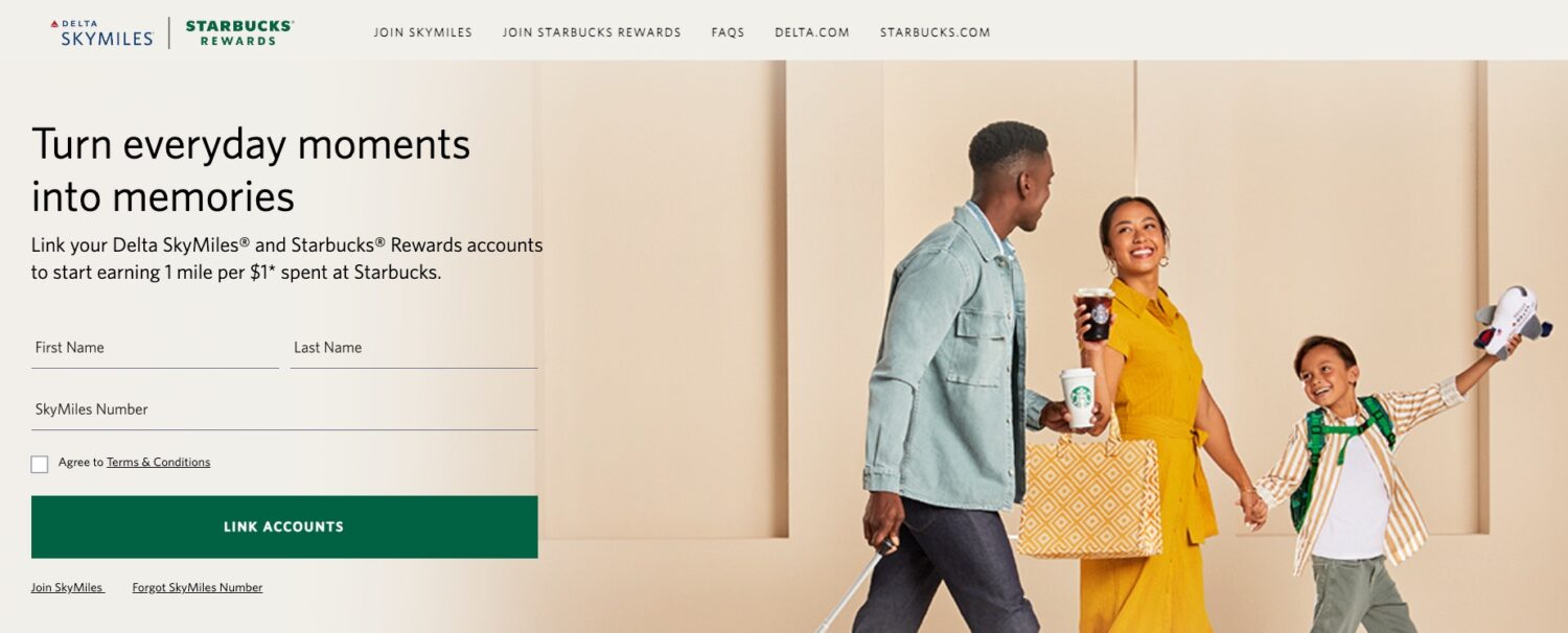 delta starbucks partnership