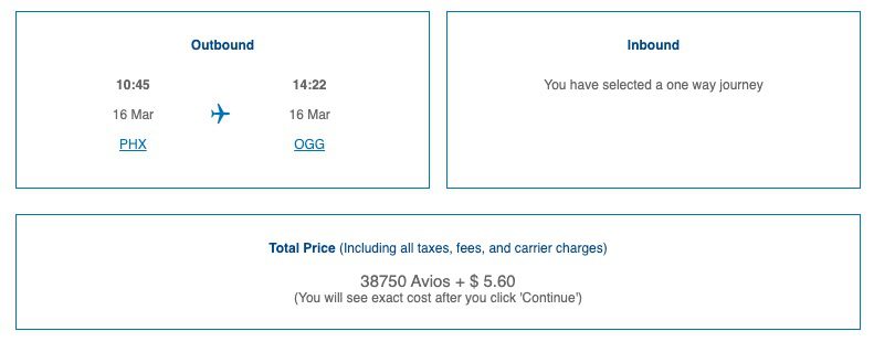 Great Availability: Book Lie-Flat Biz Class to Hawaii from 38K Points! 4 phoenix to maui british airways