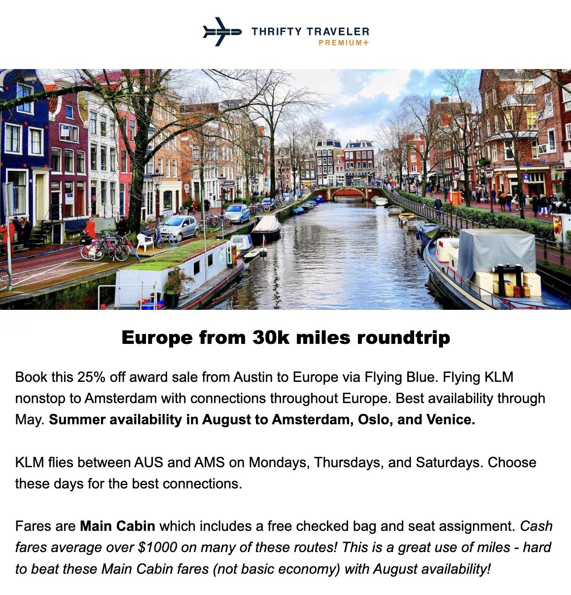 Flying Blue sale to Europe
