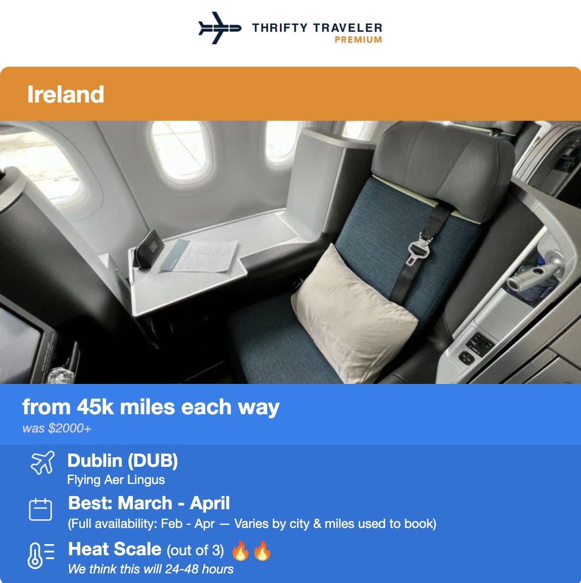 Aer Lingus business class