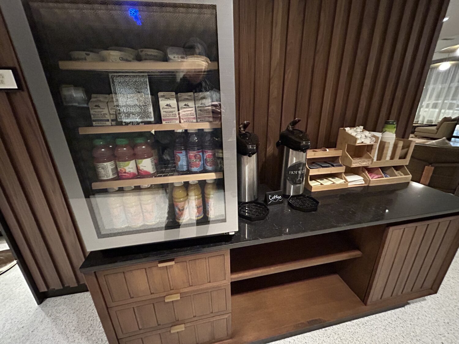 Coffee and dairy selection hotel indigo