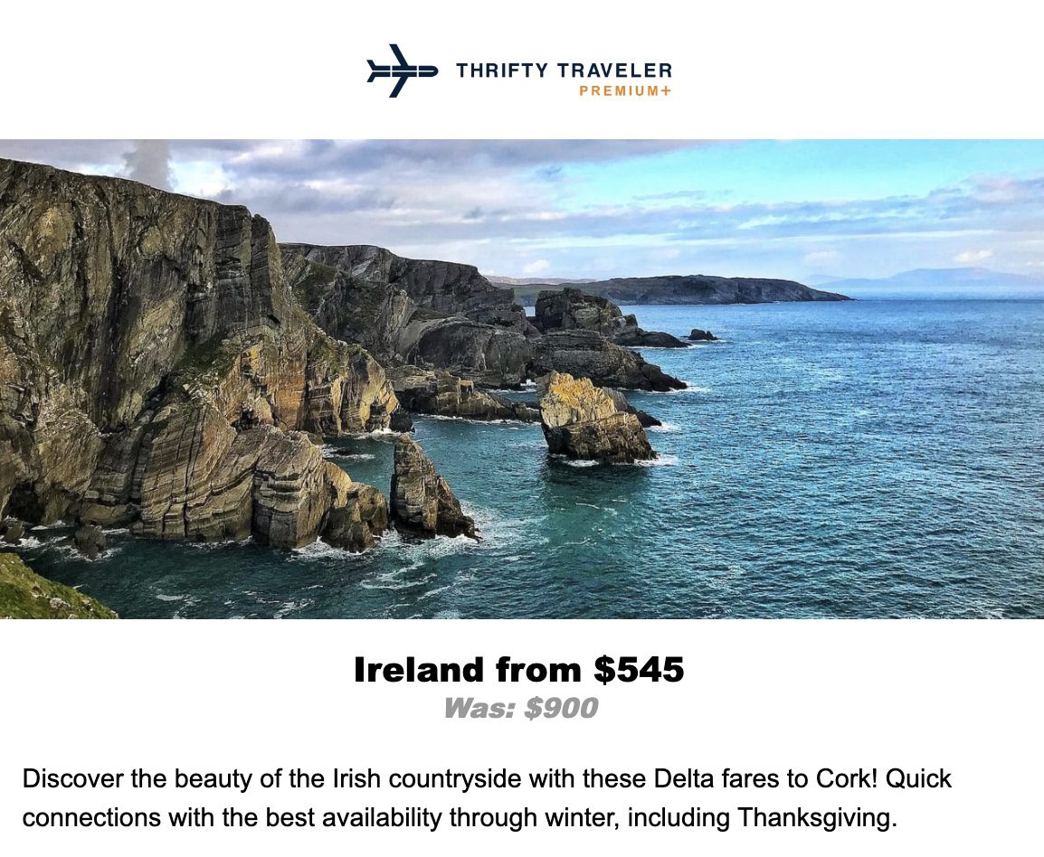 Cheap flights to Ireland