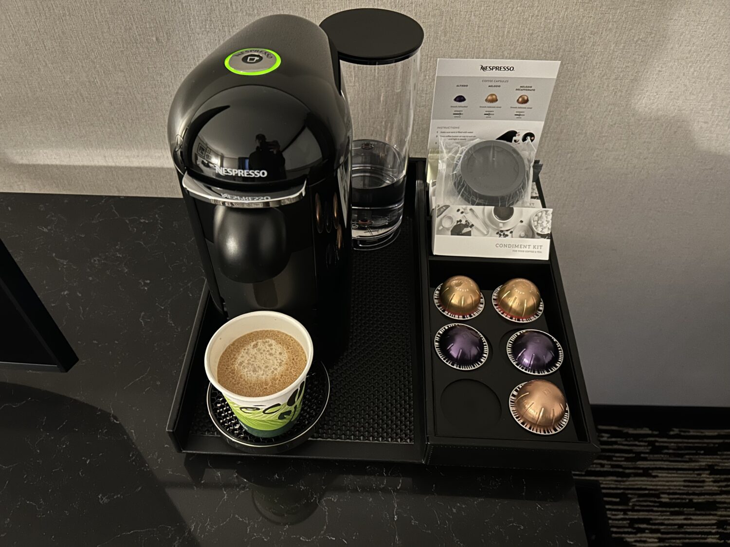 Nespresso machine hotel indigo