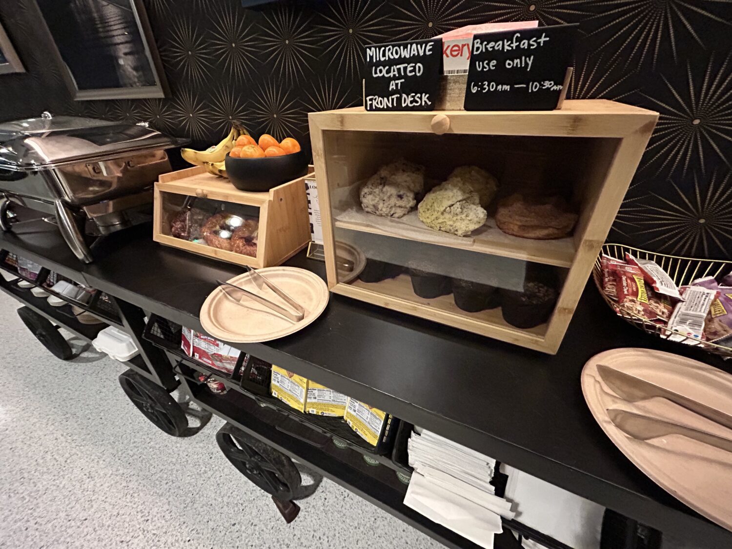 Breakfast spread hotel indigo