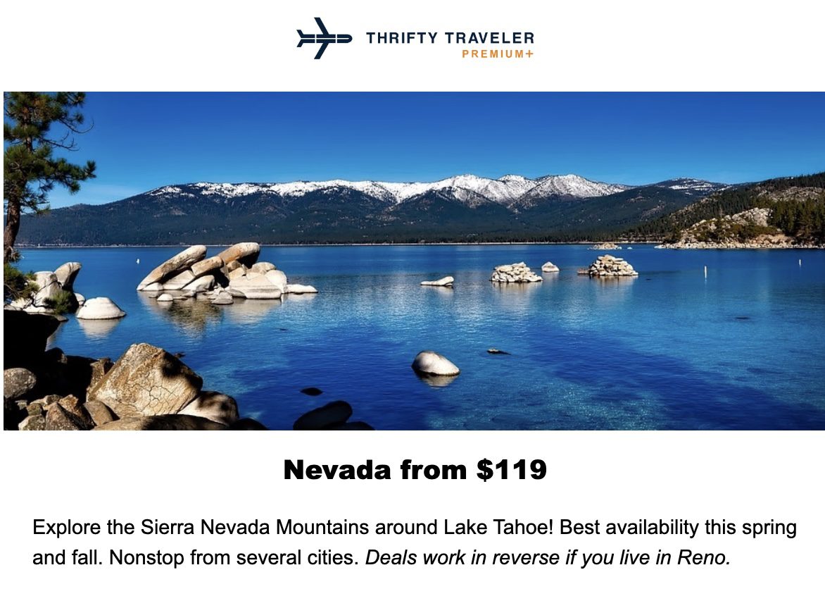 Reno flight deal