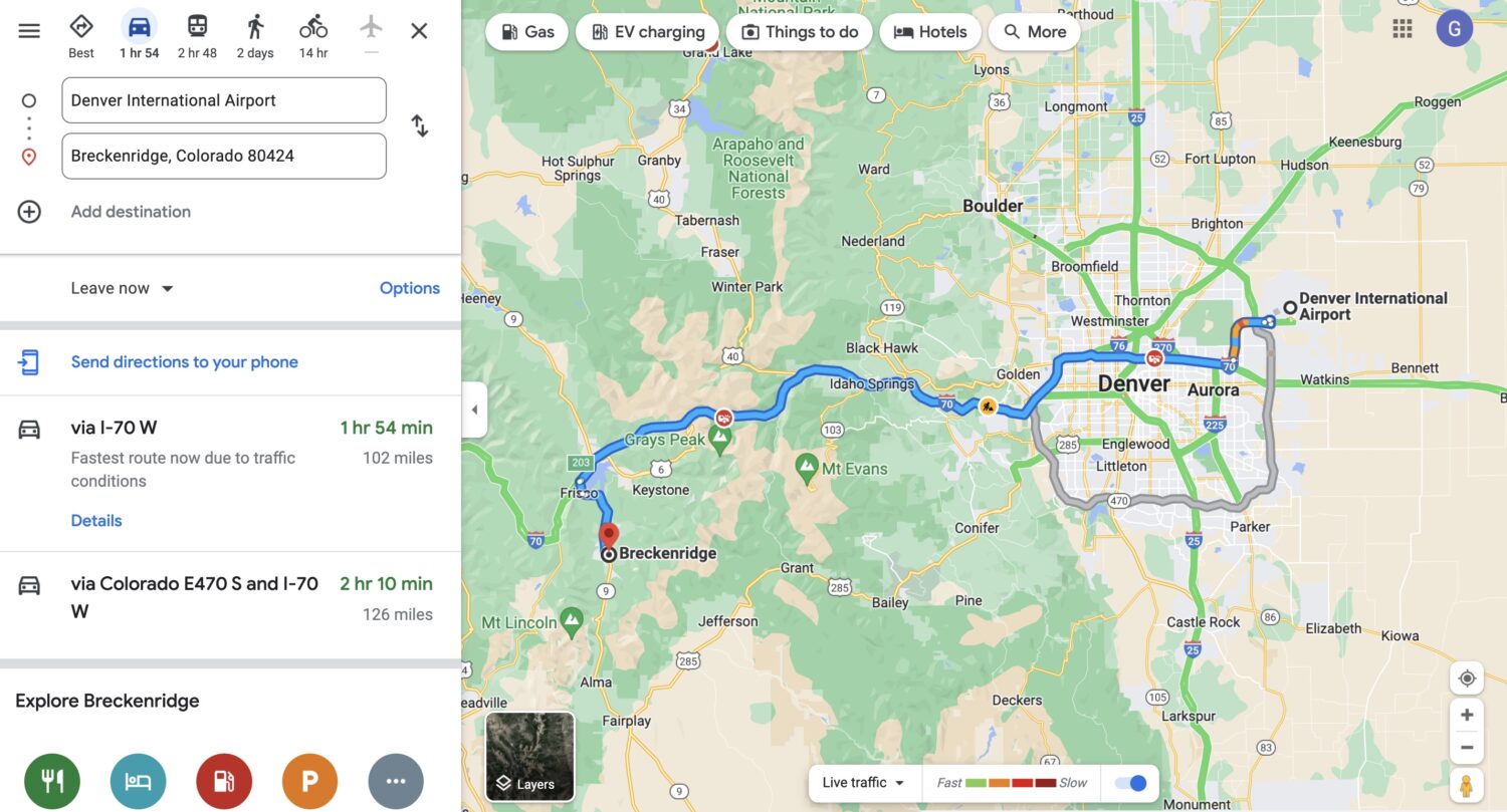 Google Maps driving directions