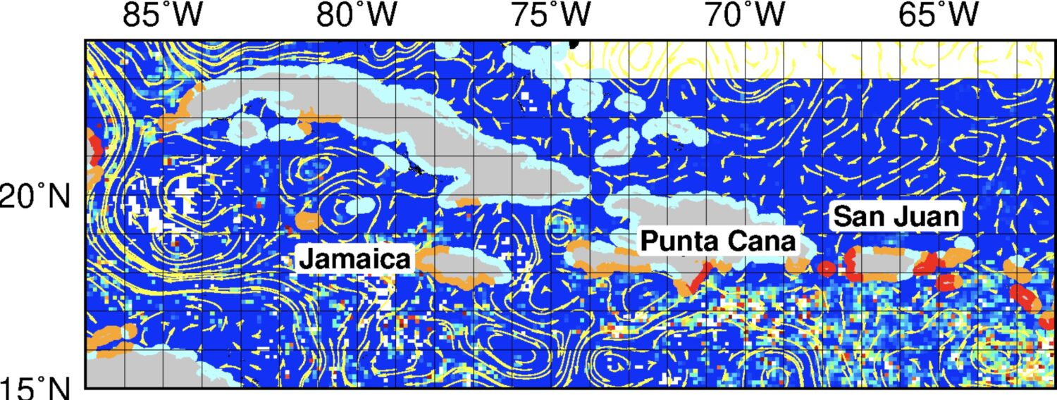 Caribbean islands sargassum