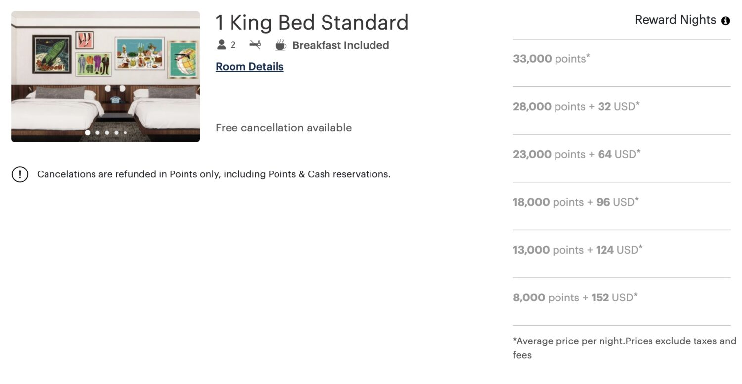 Hotel Indigo peak reward night