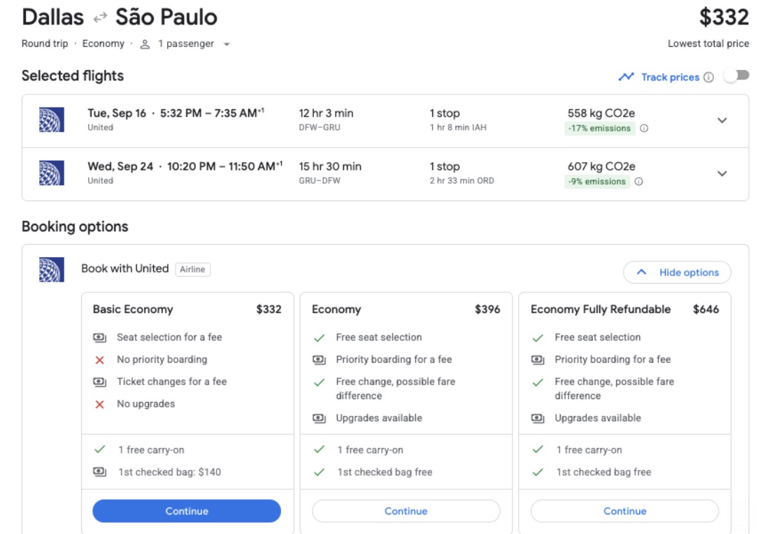Airfare from Dallas to Sao Paulo, Brazil for $332 roundtrip. 