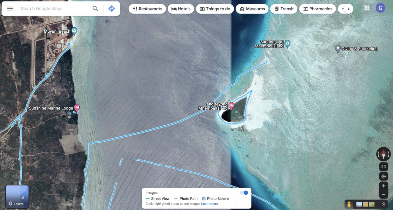 Street view in the ocean