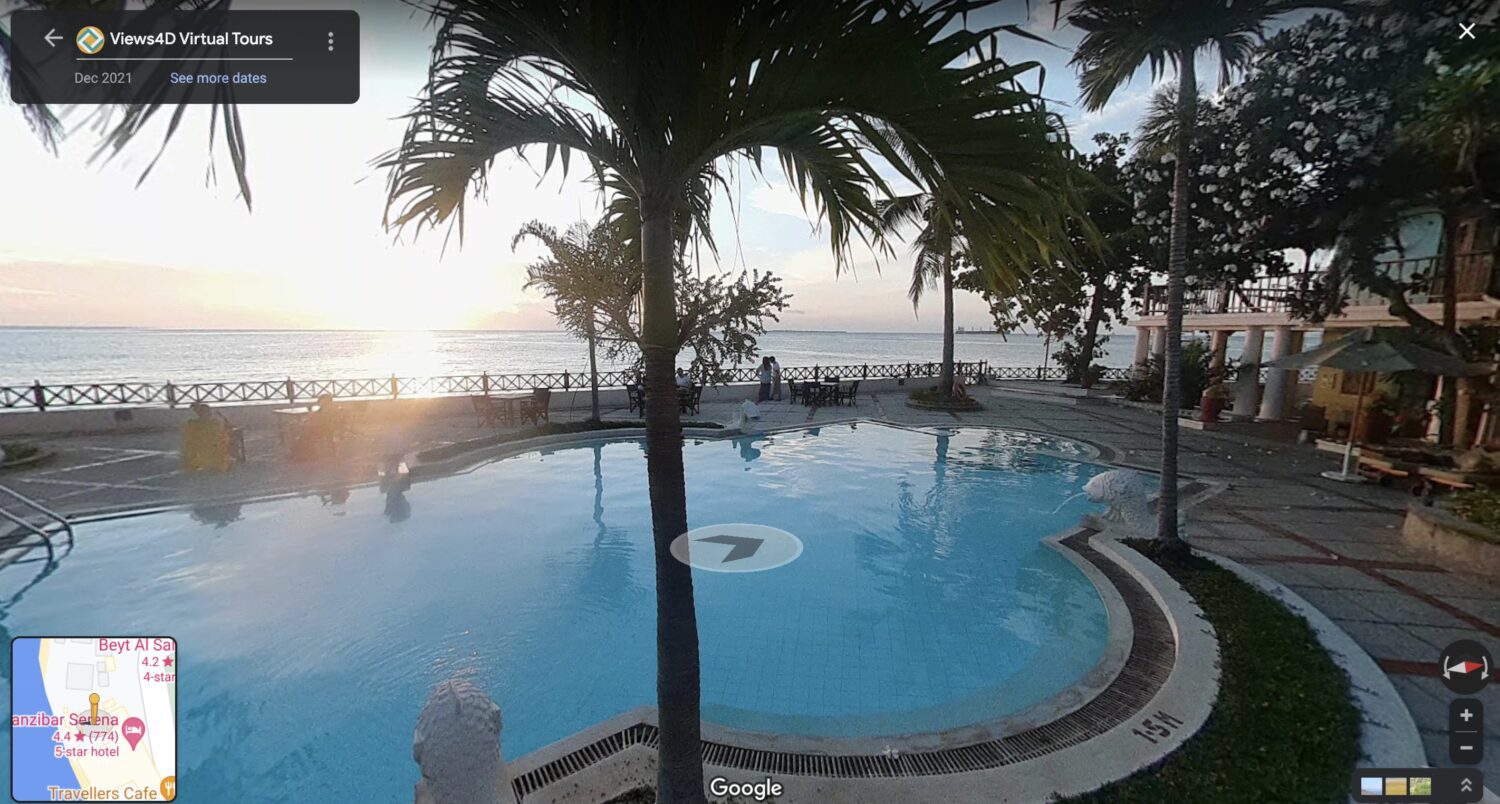 Street view in the pool