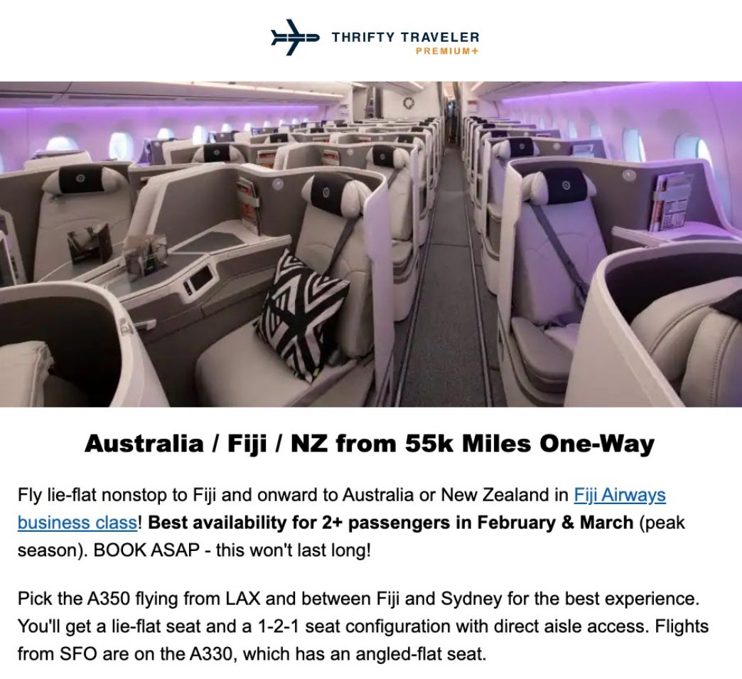 fiji airways deal aa miles