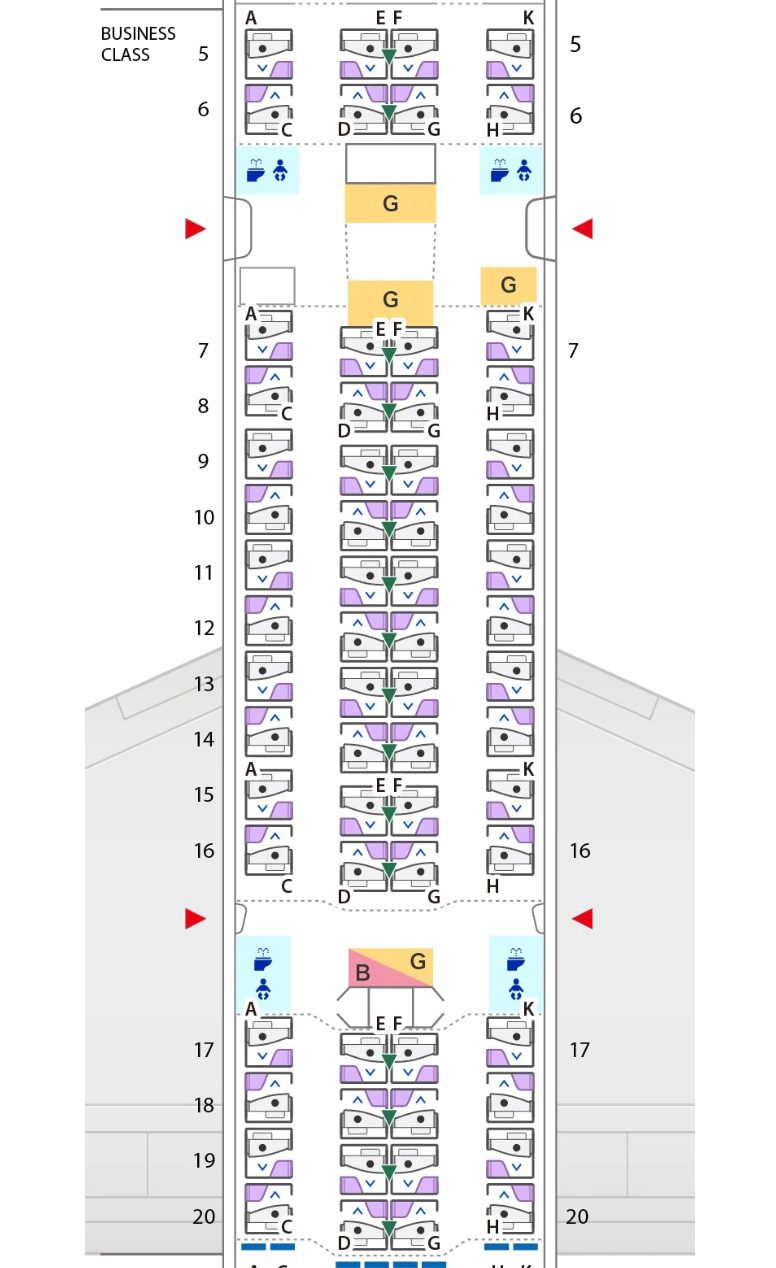 ana business class layout on the 777