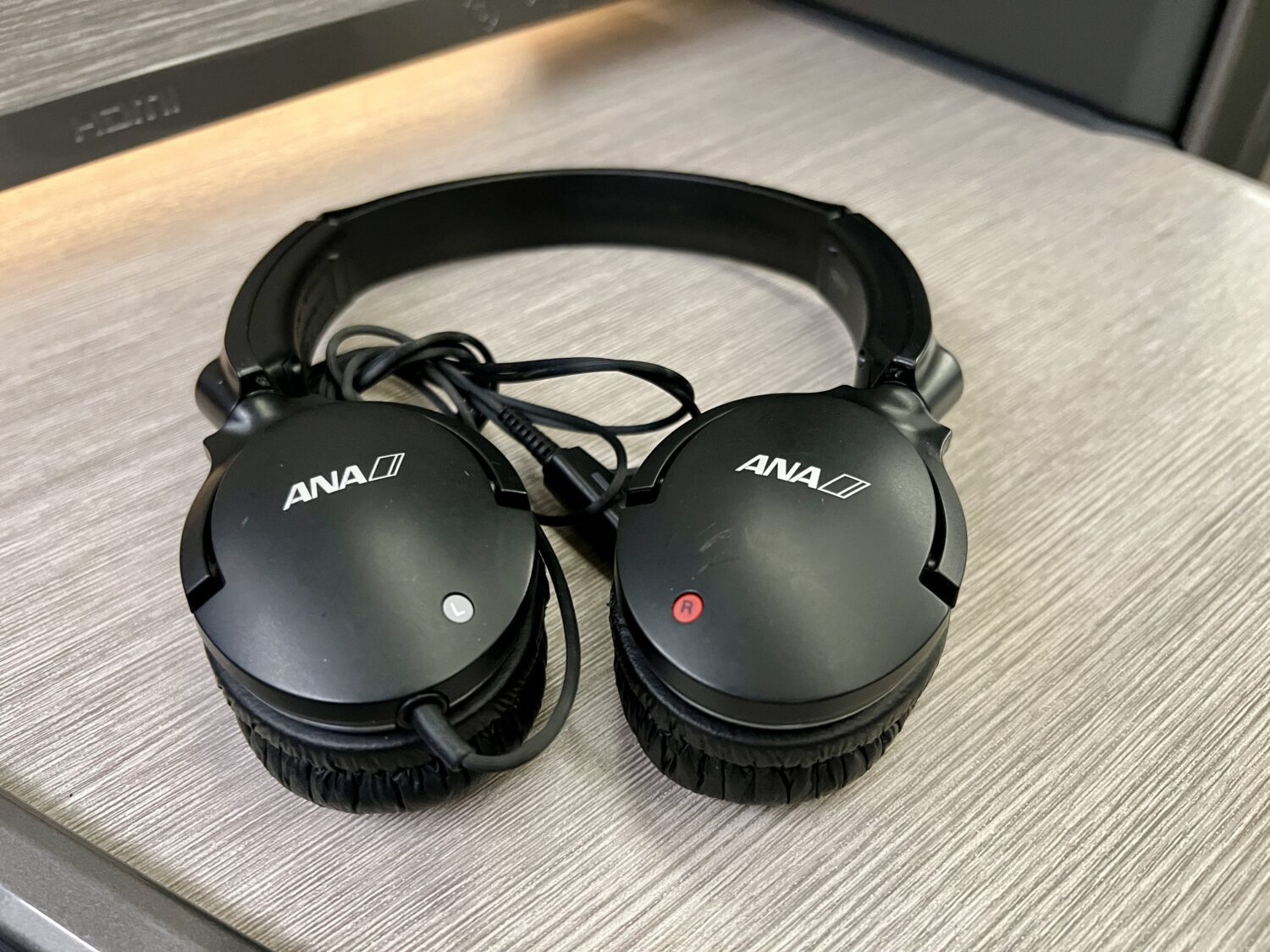 headphones on a table