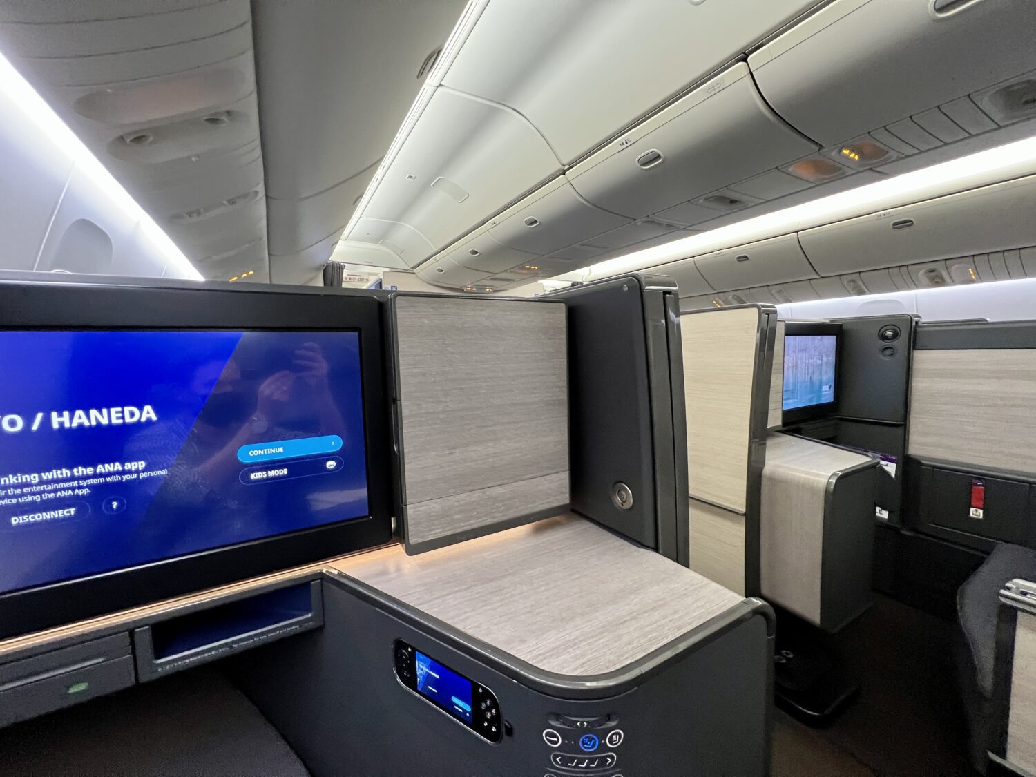 storage table in a business class suite