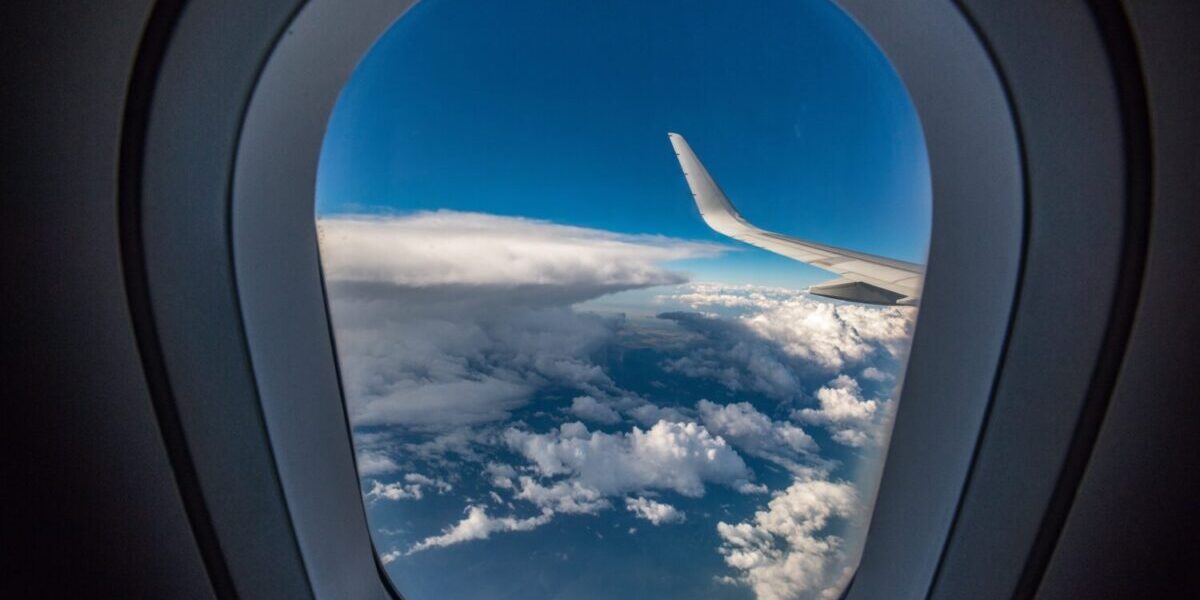 view from airplane window