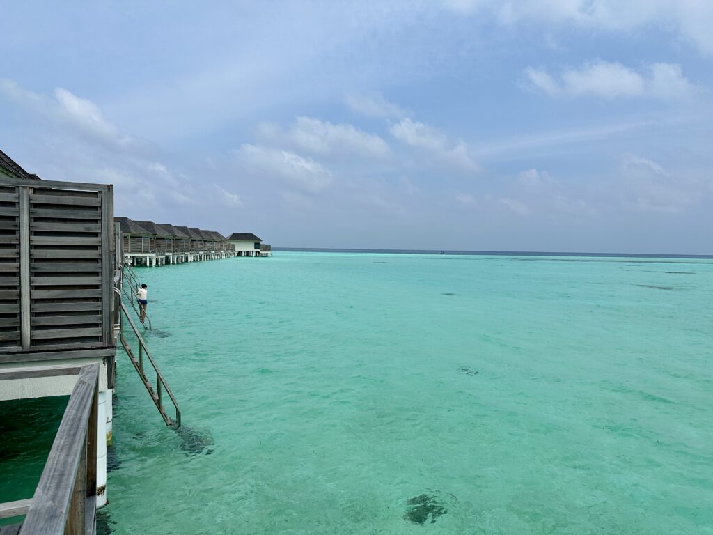 overwater villa view