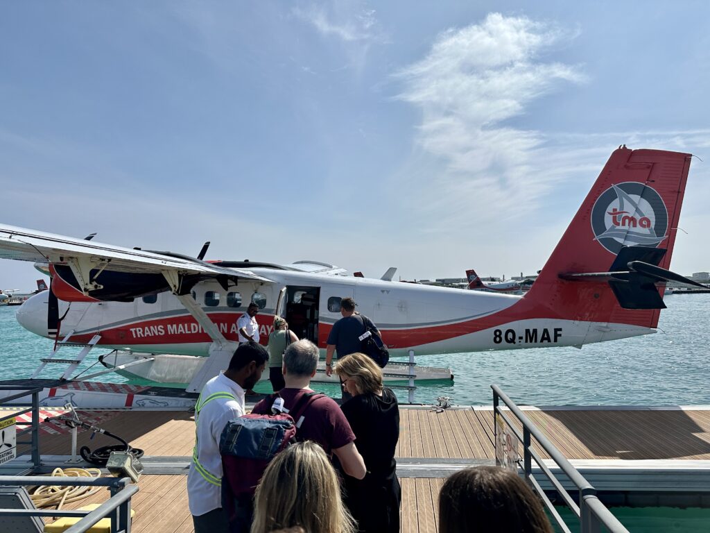trans maldivian float plane