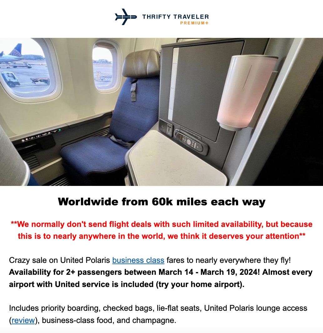 united worldwide premium deal