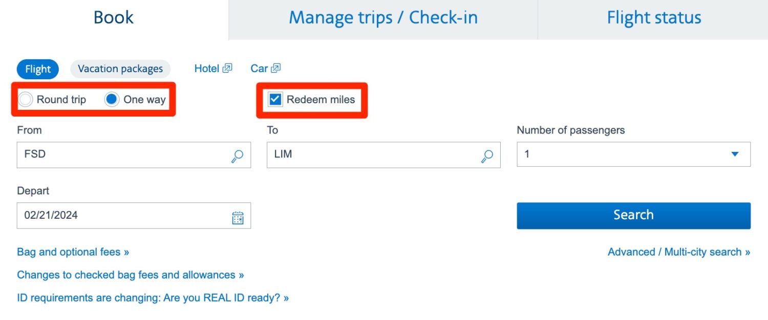 AA homepage search box
