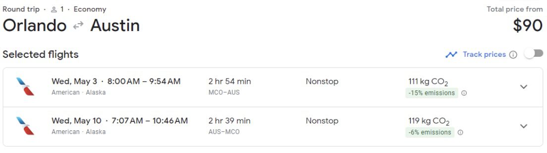 Cheap flight to Austin, Texas