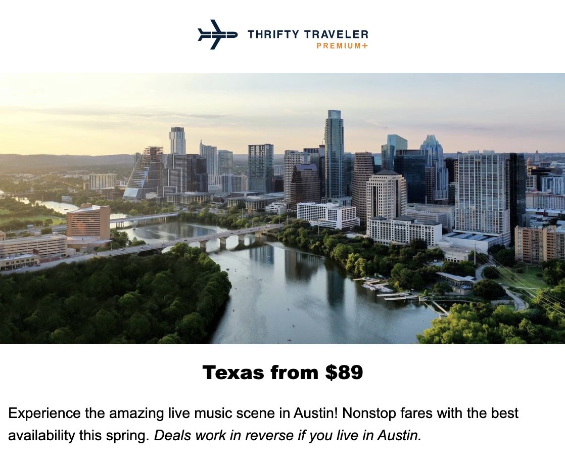 Austin, Texas flight deal