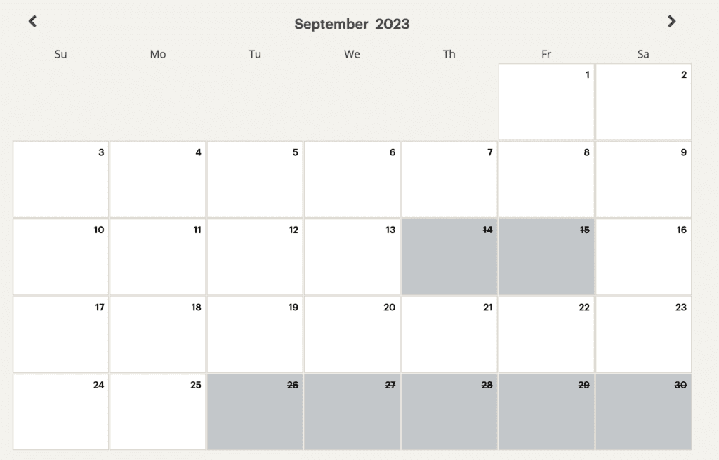 Interconinental Rome September availability